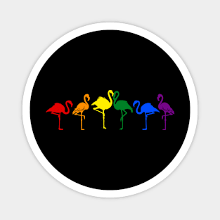 LGBT Pride Flamingos in Flag Colors T-Shirt Magnet